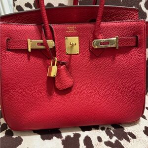 Red Leather Handbag